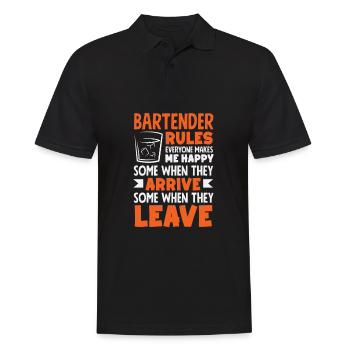 Funny Bartender Saying Bartender Gift - Men's Polo Shirt - black - Front - Kai (181cm)
