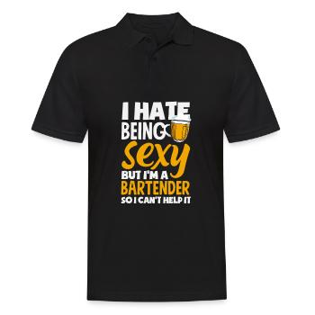 Funny Bartender Saying Bartender Gift - Men's Polo Shirt - black - Front - Kai (181cm)