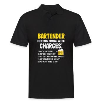 Funny Bartender Saying Bartender Gift - Men's Polo Shirt - black - Front - Kai (181cm)