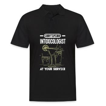 Lustiger Barkeeper Spruch Barkeeper Geschenk - Männer Poloshirt - Schwarz - Vorne - Kai (181cm)