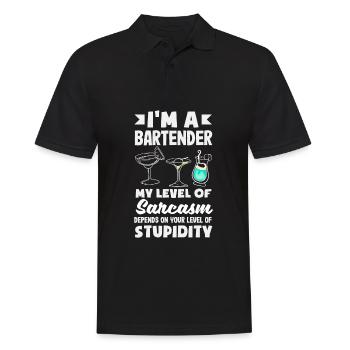 Funny Bartender Saying Bartender Gift - Men's Polo Shirt - black - Front - Kai (181cm)