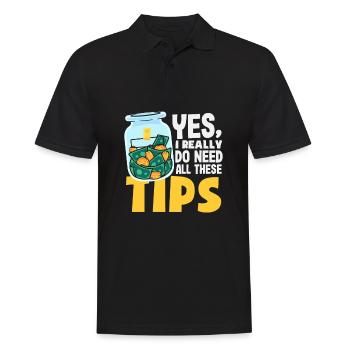 Funny Bartender Saying Bartender Gift - Men's Polo Shirt - black - Front - Kai (181cm)