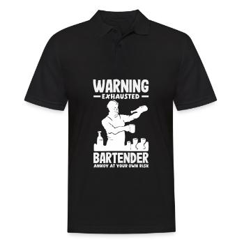 Funny Bartender Saying Bartender Gift - Men's Polo Shirt - black - Front - Kai (181cm)
