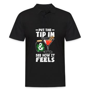 Funny Bartender Saying Bartender Gift - Men's Polo Shirt - black - Front - Kai (181cm)