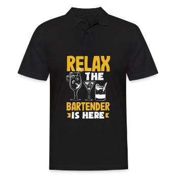 Funny Bartender Saying Bartender Gift - Men's Polo Shirt - black - Front - Kai (181cm)