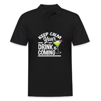 Lustiger Barkeeper Spruch Barkeeper Geschenk - Männer Poloshirt - Schwarz - Vorne - Kai (181cm)