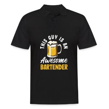 Funny Bartender Saying Bartender Gift - Men's Polo Shirt - black - Front - Kai (181cm)