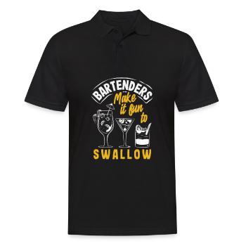 Funny Bartender Saying Bartender Gift - Men's Polo Shirt - black - Front - Kai (181cm)