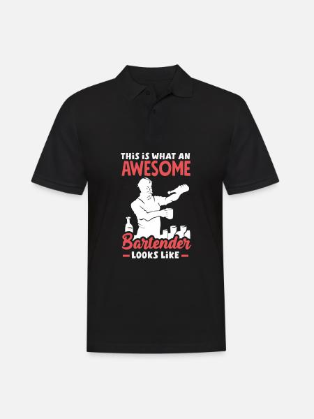 Funny Bartender Saying Bartender Gift - Men's Polo Shirt - black