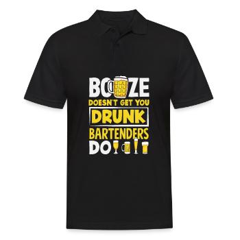 Lustiger Barkeeper Spruch Barkeeper Geschenk - Männer Poloshirt - Schwarz - Vorne - Kai (181cm)