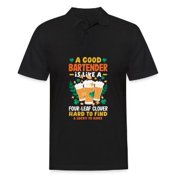 Funny Bartender Saying Bartender Gift - Men's Polo Shirt - black - Front - Kai (181cm)