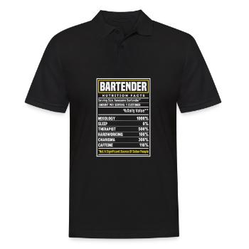 Funny Bartender Saying Bartender Gift - Men's Polo Shirt - black - Front - Kai (181cm)