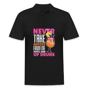 Funny Bartender Saying Bartender Gift - Men's Polo Shirt - black - Front - Kai (181cm)
