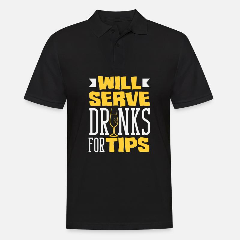Funny Bartender Saying Bartender Gift - Men's Polo Shirt - black