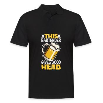 Funny Bartender Saying Bartender Gift - Men's Polo Shirt - black - Front - Kai (181cm)