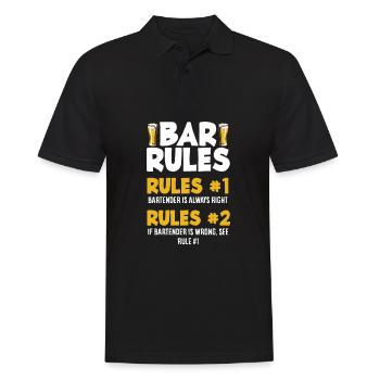 Lustiger Barkeeper Spruch Barkeeper Geschenk - Männer Poloshirt - Schwarz - Vorne - Kai (181cm)