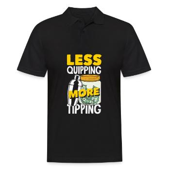 Lustiger Barkeeper Spruch Barkeeper Geschenk - Männer Poloshirt - Schwarz - Vorne - Kai (181cm)