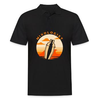 Barman drôle disant cadeau de barman - Polo Homme - noir - Devant - Kai (181cm)