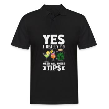 Funny Bartender Saying Bartender Gift - Men's Polo Shirt - black - Front - Kai (181cm)