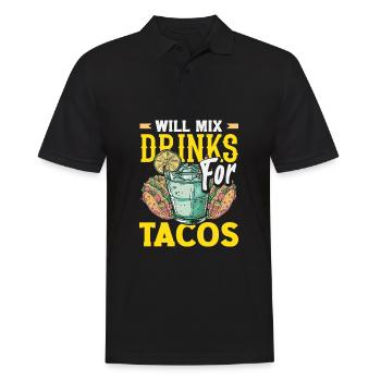 Lustiger Barkeeper Spruch Barkeeper Geschenk - Männer Poloshirt - Schwarz - Vorne - Kai (181cm)