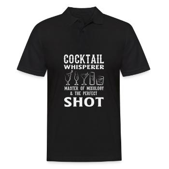 Barman drôle disant cadeau de barman - Polo Homme - noir - Devant - Kai (181cm)