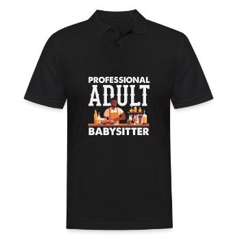 Barman drôle disant cadeau de barman - Polo Homme - noir - Devant - Kai (181cm)