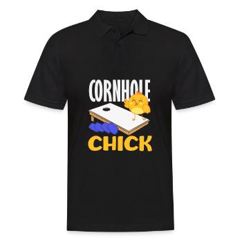 Funny Cornhole Player Gift - Men's Polo Shirt - black - Front - Kai (181cm)