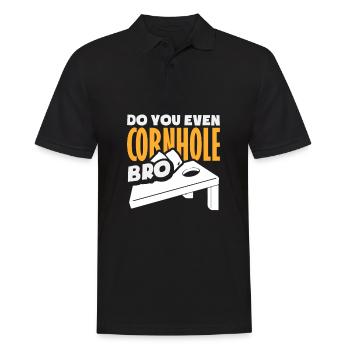 Funny Cornhole Player Gift - Men's Polo Shirt - black - Front - Kai (181cm)