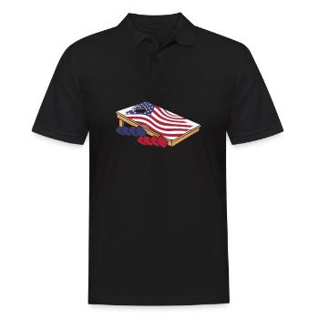 Cadeau amusant de joueur de cornhole - Polo Homme - noir - Devant - Kai (181cm)