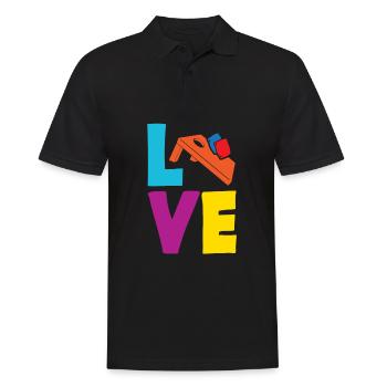 Cadeau amusant de joueur de cornhole - Polo Homme - noir - Devant - Kai (181cm)