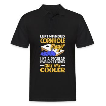 Funny Cornhole Player Gift - Men's Polo Shirt - black - Front - Kai (181cm)
