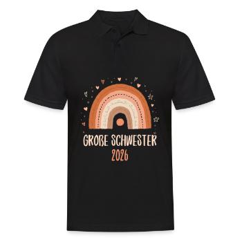Grande Sœur 2026 Arc-en-ciel - Polo Homme - noir - Devant - Kai (181cm)