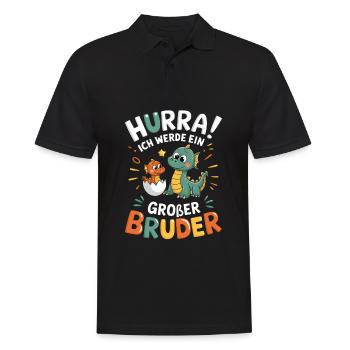 I'm going to be a big brother dragon - Men's Polo Shirt - black - Front - Kai (181cm)