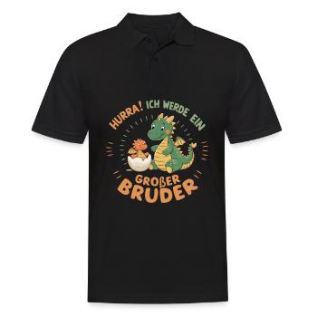 I'm going to be a big brother dragon - Men's Polo Shirt - black - Front - Kai (181cm)