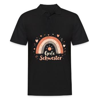 Grande Soeur Arc-en-ciel Boho - Polo Homme - noir - Devant - Kai (181cm)