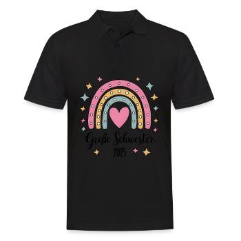 Grande Sœur 2025 Arc-en-ciel - Polo Homme - noir - Devant - Kai (181cm)