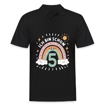 Chemise 5ème anniversaire Nuage Arc-en-ciel - Polo Homme - noir - Devant - Kai (181cm)