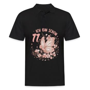 Fête d’anniversaire des enfants papillon 11e anniversaire - Polo Homme - noir - Devant - Kai (181cm)