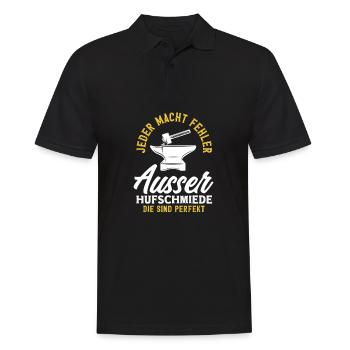 Everyone makes mistakes except farriers perfect - Men's Polo Shirt - black - Front - Kai (181cm)