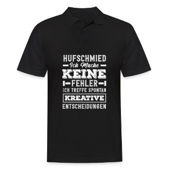 Farrier I don't make mistakes creative - Men's Polo Shirt - black - Front - Kai (181cm)