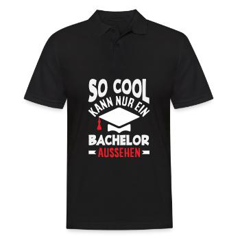 Only a bachelor's degree can look so cool - Men's Polo Shirt - black - Front - Kai (181cm)