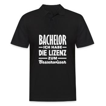 Bachelor - Männer Poloshirt - Schwarz - Vorne - Kai (181cm)