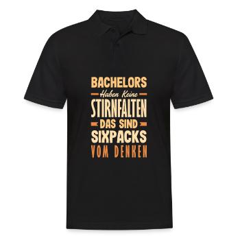 Bachelors have no forehead wrinkles These are - Men's Polo Shirt - black - Front - Kai (181cm)