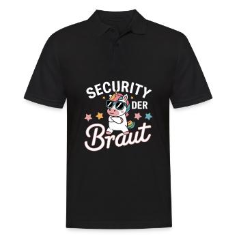 Security of the Bride Unicorn Bachelor Party Group Shirt - Men's Polo Shirt - black - Front - Kai (181cm)