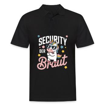 Security of the Bride Unicorn Bachelor Party Group Shirt - Men's Polo Shirt - black - Front - Kai (181cm)