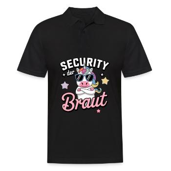 Security of the Bride Unicorn Bachelor Party Group Shirt - Men's Polo Shirt - black - Front - Kai (181cm)