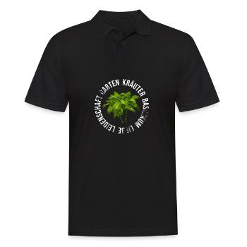 Garten Kräuter Liebe - Männer Poloshirt - Schwarz - Vorne - Kai (181cm)