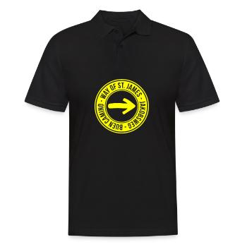 Pilgern auf dem Jakobsweg - Männer Poloshirt - Schwarz - Vorne - Kai (181cm)