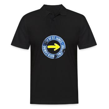 Pilgern nach Santiago de Compostela - Männer Poloshirt - Schwarz - Vorne - Kai (181cm)