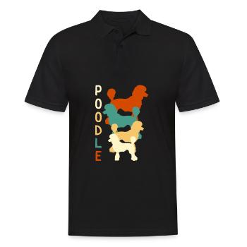 Pudel Vintage - Männer Poloshirt - Schwarz - Vorne - Kai (181cm)